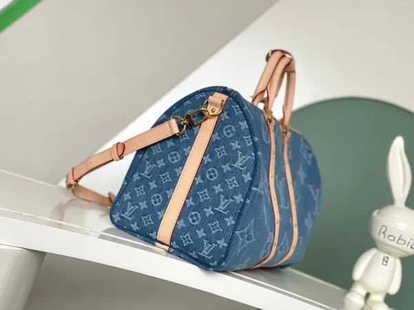Louis Vuitton Keepall Bandouliere 45 Blue Denim