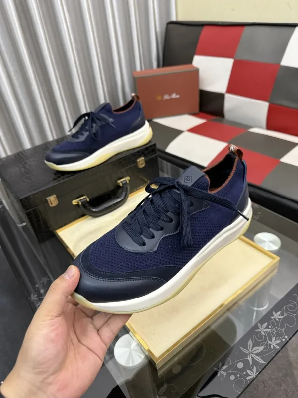 Luxearchive Leather Platform Sneaker - Midnight Black