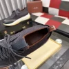 Luxearchive Leather Platform Sneaker - Midnight Black
