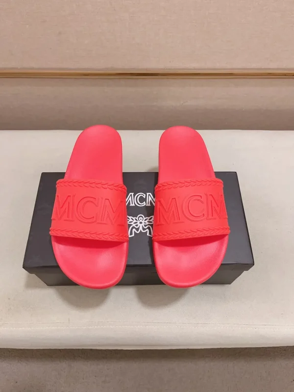MCM Big Logo Rubber Slides Lightweight Non-Slip