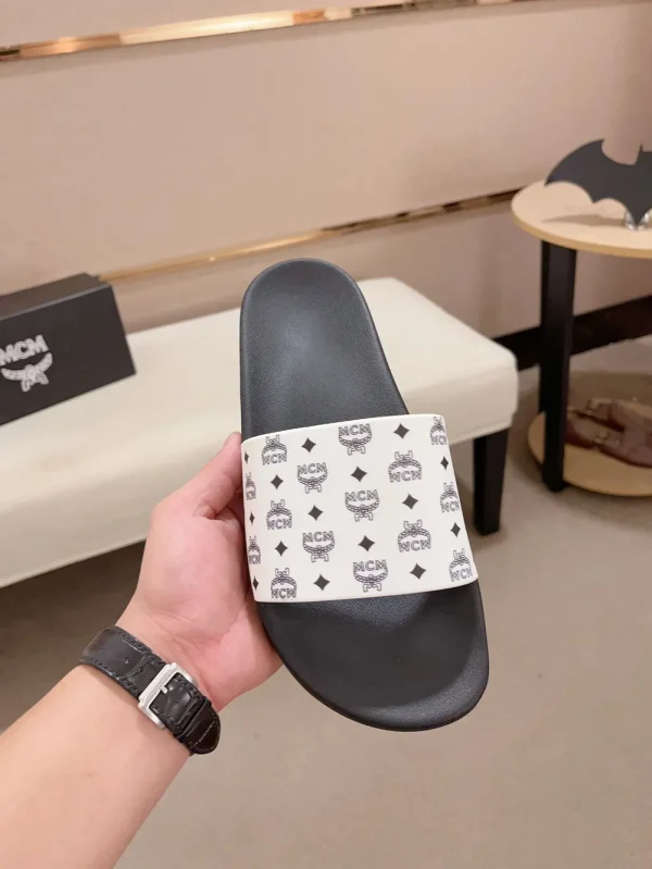 MCM Monogram Print Rubber Slides - Lightweight & Non-Slip