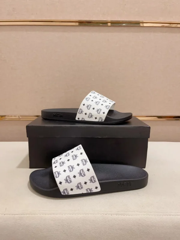 MCM Monogram Print Rubber Slides - Lightweight & Non-Slip