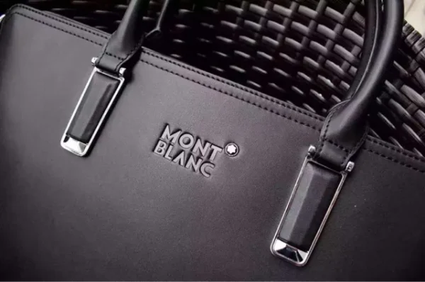 Montblanc Men's Black Leather Briefcase 2026