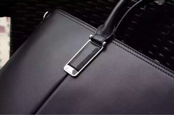 Montblanc Men's Black Leather Briefcase 2026