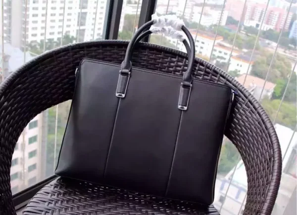 Montblanc Men's Black Leather Briefcase 2026