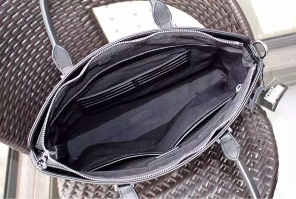 Montblanc Men's Black Leather Briefcase 2026