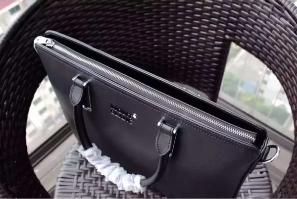 Montblanc Men's Black Leather Briefcase 2026