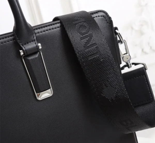 Montblanc Medium Black Leather Briefcase 2026