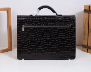 Montblanc Men's Briefcase Alligator Embossed Design