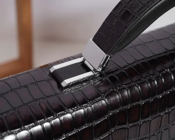 Montblanc Men's Briefcase Alligator Embossed Design