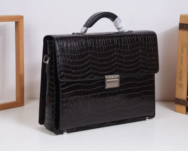 Montblanc Men's Briefcase Alligator Embossed Design