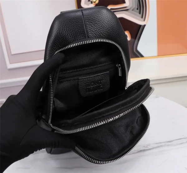 Montblanc Men's Leather Sling Bag - Boutique Material