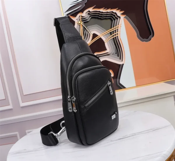 Montblanc Men's Leather Sling Bag - Boutique Material