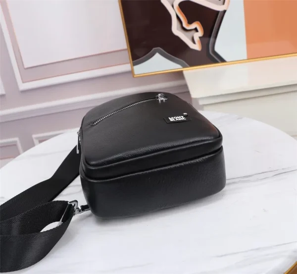 Montblanc Men's Leather Sling Bag - Boutique Material