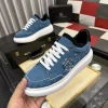 Philipp Plein Men's Blue Leather Sneaker