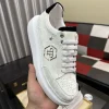 Philipp Plein Hexagon Men's Leather Sneaker - White