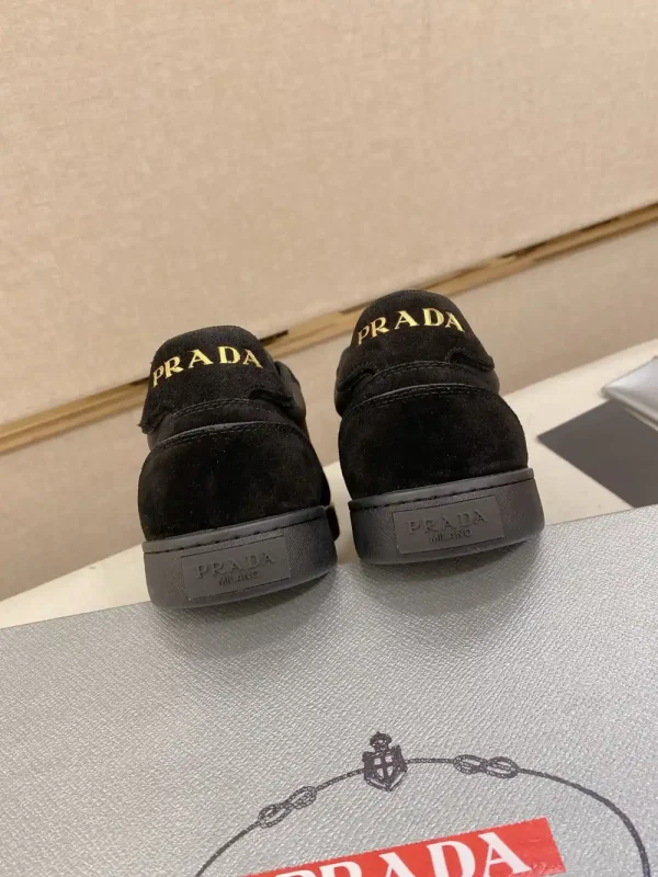 Prada Downtown Men's Black Leather Sneakers