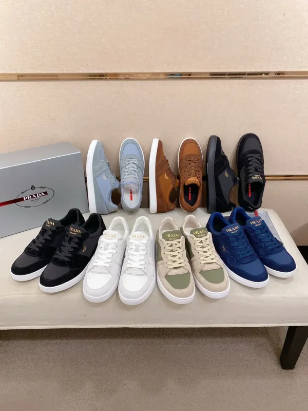 Prada Downtown Men's Black Leather Sneakers