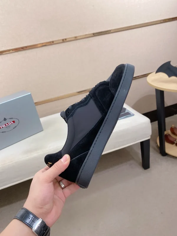 Prada Downtown Men's Black Leather Sneakers