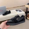 Prada Downtown Men's Black Leather Sneakers