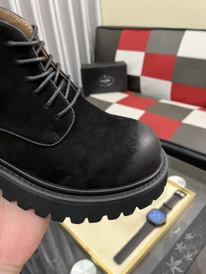 prada-monolith-mens-black-leather-boot-detail-view Prada Monolith Men's Black Leather Boot