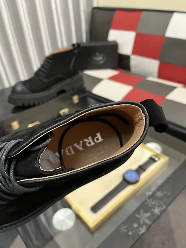 Prada Monolith Men's Black Leather Boot