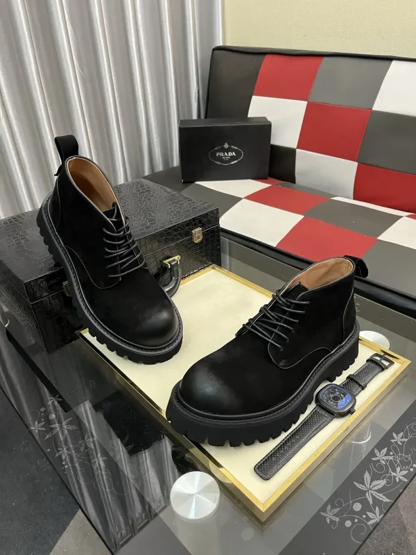 Prada Monolith Men's Black Leather Boot