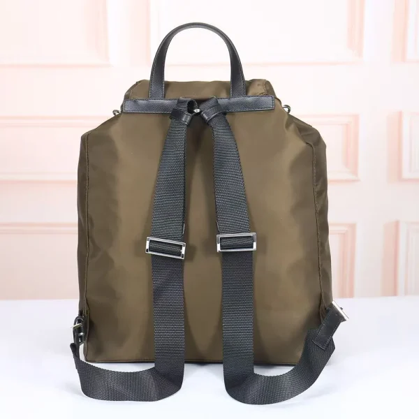 Prada Re-nylon & Leather Men's Olive Backpack