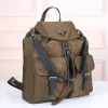 Prada Re-nylon & Leather Men's Olive Backpack