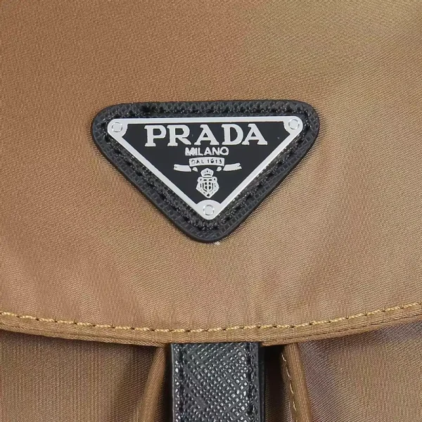 Prada Re-Nylon Men's Backpack in Camel Brown