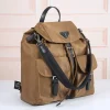 Prada Re-Nylon Men's Backpack in Camel Brown