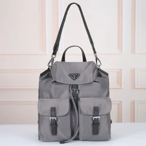 Prada Re-nylon Mercury Gray Backpack