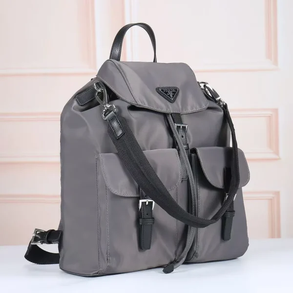 Prada Re-nylon Mercury Gray Backpack