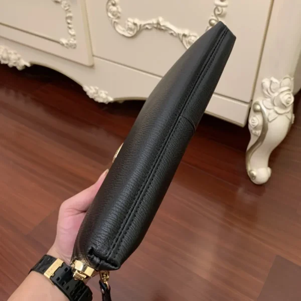 Versace La Medusa Men's Black Leather Clutch