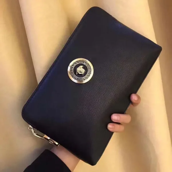 Versace Medusa Black Leather Clutch Bag - 2026 Edition