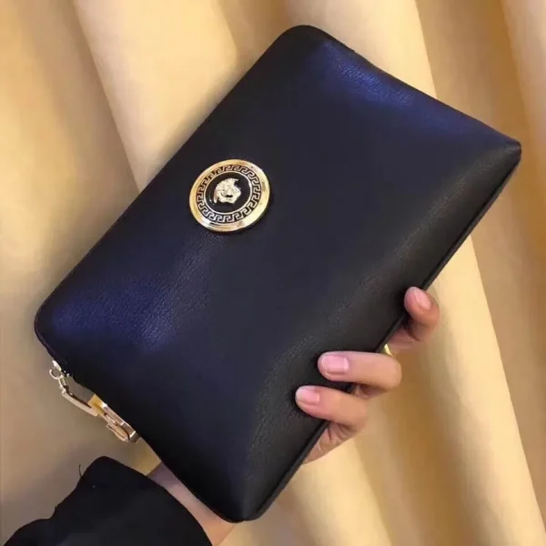 Versace Medusa Black Leather Clutch Bag - 2026 Edition