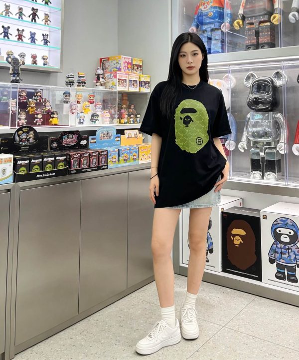 A Bathing Ape (BAPE) College Monogram Ape Head Relaxed Fit Tee- Black