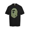 A Bathing Ape (BAPE) College Monogram Ape Head Relaxed Fit Tee- Black
