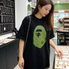 A Bathing Ape (BAPE) College Monogram Ape Head Relaxed Fit Tee- Black