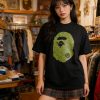 A Bathing Ape (BAPE) College Monogram Ape Head Relaxed Fit Tee- Black