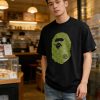 A Bathing Ape (BAPE) College Monogram Ape Head Relaxed Fit Tee- Black