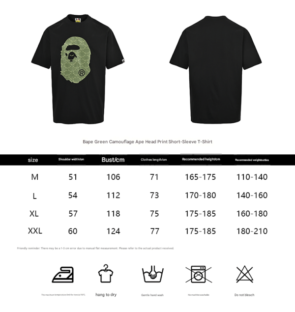 A Bathing Ape (BAPE) College Monogram Ape Head Relaxed Fit Tee- Black