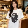 A Bathing Ape (BAPE) College Monogram Ape Head Relaxed Fit Tee- White