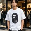 A Bathing Ape (BAPE) College Monogram Ape Head Relaxed Fit Tee- White