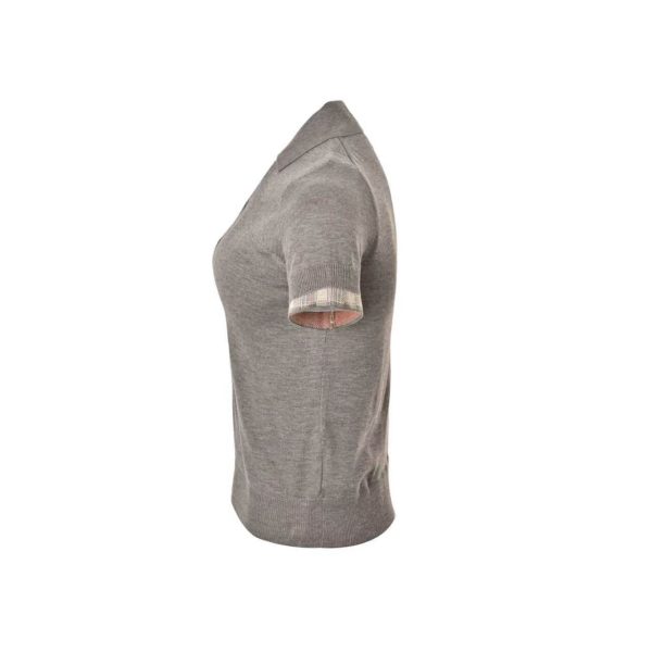 Acne Studios Layered Wool Knit Polo Shirt- Light Brown Melange