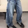 Adidas Originals Adilenium Denim Joggers- Mid Blue