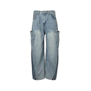 Adidas Originals Adilenium Denim Joggers- Mid Blue