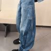 Adidas Originals Adilenium Denim Joggers- Mid Blue