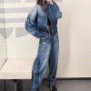 Adidas Originals Adilenium Denim Joggers- Mid Blue