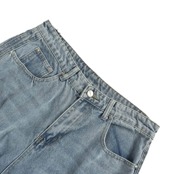 Adidas Originals Adilenium Denim Joggers- Mid Blue